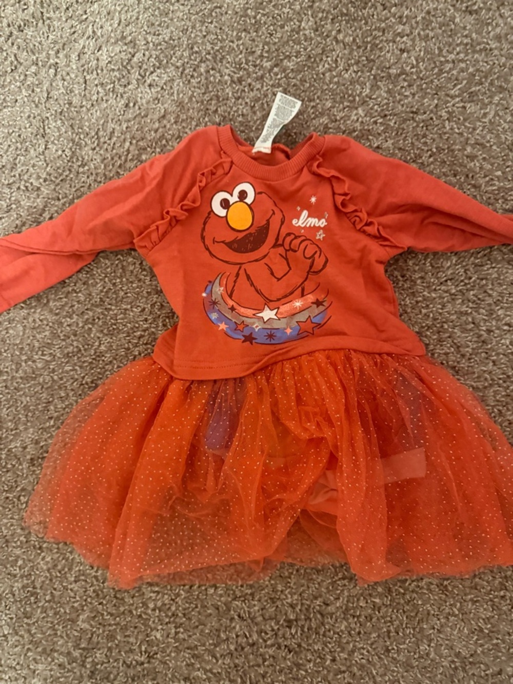 Sesame Street Elmo Orange Tulle Dress